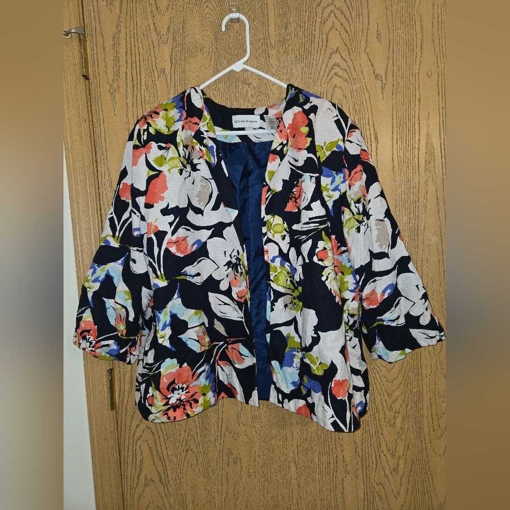 Floral Open Front Jacket